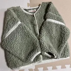 美品　キッズ　ボアジャケット　グリーン　120cm