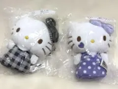 指人形❤️キティ 当たりくじ サンリオ パープル グレー まとめ売り