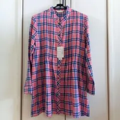 シャツ　チュニック　新品　チェック