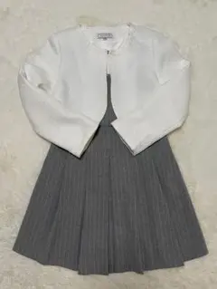 any FAM ZARAノーカラー ボレロジャケット　入学式　卒園式　120 白