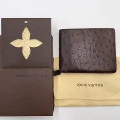 LOUIS VUITTON ルイヴィトン オーストリッチ 財布 札入れ 二つ折りのサムネイル