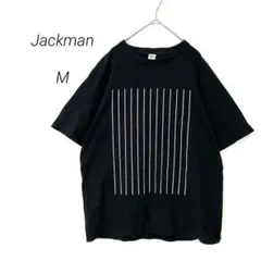 【希少・非売品】Jackman ストライプTシャツ サンプル品 メンズM 黒のサムネイル