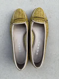 REGAL リーガル　編み込みフラットシューズ 22cm 通勤　オフィス