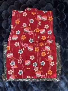 女児浴衣 クリーニング済み 適応サイズ125〜135㎝ 桜と鈴の和柄