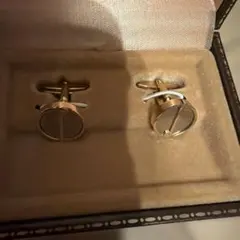 dunhill シルバー 円形カフリンクス