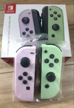 【美品】純正Switch ジョイコン パステル パープル グリーン