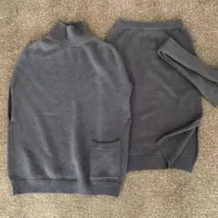 tc.lab アドーア　ウール カシミヤ ホリデイニット　セットアップ　グレー