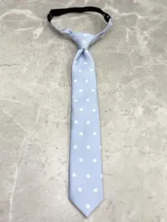 【美品】quoti use fith キッズネクタイ（水色×白ドット）