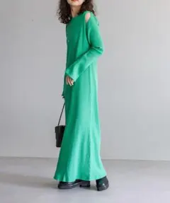 mystic カットアウトリブワンピース