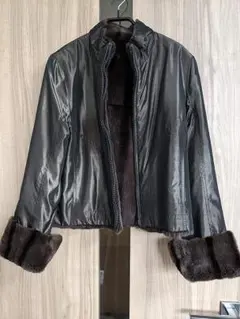 A952　GRES　グレ　毛皮　リバーシブルコート　ジップアップ　ライナー