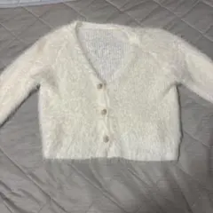 GRL ショート丈ジャギーニットカーディガン