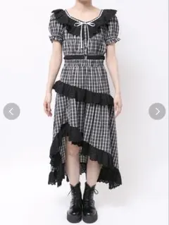 jouetie♡シャーリングパフスリブラウス&レースフリルアシメロングスカート