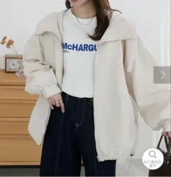 discoat ナイロンワッシャーマウンテンパーカー アイボリー