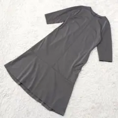 美品 ジョルジュレッシュGEORGES RECH 七分袖 ワンピ グレー 36Sのサムネイル