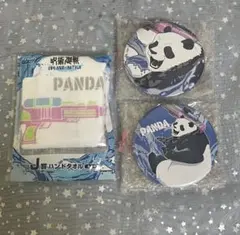【呪術廻戦】パンダ先輩 缶バッジ ハンドタオル 3点セット