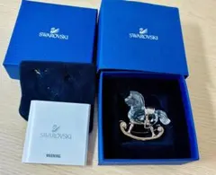 SWAROVSKI ロッキングホース 木馬 置物 ブルーハート - メルカリ