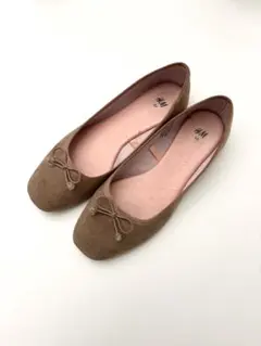 H&M エイチアンドエム バレエシューズ モカ ライトブラウン 37 23.5
