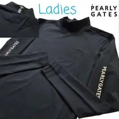 ★新品正規品 パーリーゲイツ レディース長袖ハイネックカットソー 0(S)