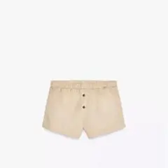 ロールアップウエストミニショートパンツ ベージュ ZARA S
