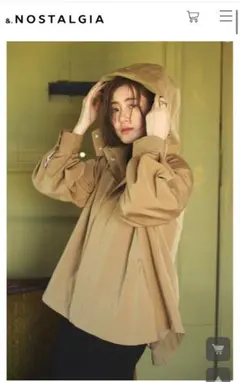 &.NOSTALGIA ベージュ フード・インナー付き マウンテンパーカー