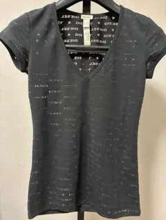 DIESEL ブラック Vネック Tシャツ XS