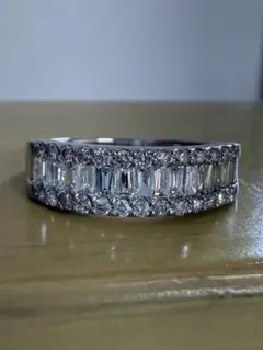 pt900 天然ダイヤモンド 計1.443ct リング - メルカリ