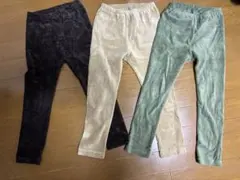 美品★ユニクロコーデュロイレギンスパンツ 3色セット110cm