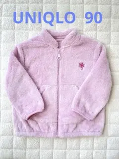 UNIQLO ユニクロ ベビー キッズ フリース ジャケット ピンク 花柄 90