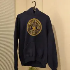 US NAVY フード付きパーカー ネイビー