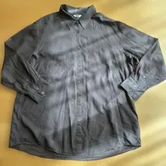 UNIQLO U 長袖シャツ ダークグレー　XLサイズ