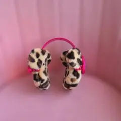 ディズニー　ミニー　ヒョウ柄　耳あて　イヤーマフ