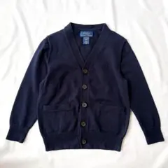 良品 ポロラルフローレン カーディガン 綿100% ネイビー 100cm
