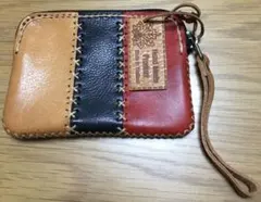 ポーチ 手づくり本革小物入れ 13.5cm x 9.5cm