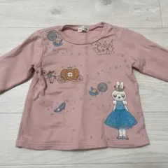 ウサギとお城の長袖トレーナー