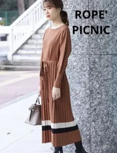 ROPE' PICNIC  ロペピクニック アコーディオン プリーツ ワンピース