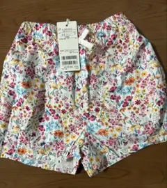 花柄 110cm 半ズボン　petit main 新品