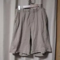 ユニクロ カットソーイージーショートパンツ ブラウン L ウエストゴム
