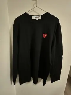 COMME des GARÇONS PLAY ブラック長袖Tシャツ XL