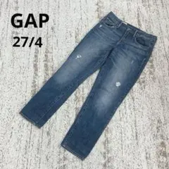 ギャップ デニムパンツ 27/4 ブルー コットン 通年 ダメージ加工 着回しのサムネイル