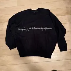 メッセージプリント スウェット 黒