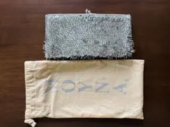 MOYNA ビーズ パーティーバッグ シルバー チェーン付
