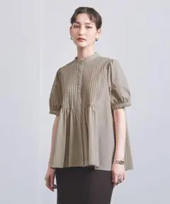 【超美品】UNITED ARROWS ピンタック ショートスリーブ ブラウス