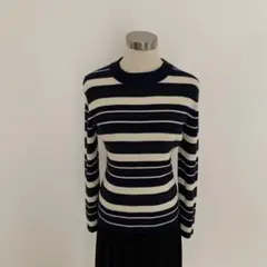 在庫セールLOWRYS FARM ボーダーリブニットトップス Ｌサイズ