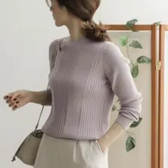 URABAN RESEARCH DOORS リブクルーネックニット