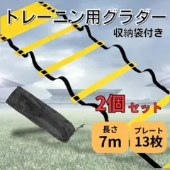 トレーニングラダー 2個セット 7m 13段 収納袋付 スポーツ トレーニング