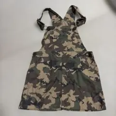 しまむら　ルルモーメント　カモフラ　迷彩柄　ジャンスカ　サロペット