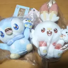 ポケピース　一番くじ　B.C賞　ポッチャマ　ヒバニー　ぬいぐるみ