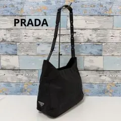 f*u様 PRADA 三角ロゴプレート ハンドバッグ 肩掛けバッグ ブラック