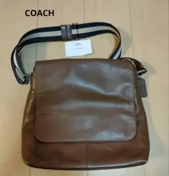 COACH ブラウンレザー ショルダーバッグ