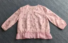 幼児 花柄ピンク長袖ジャケット 120cm